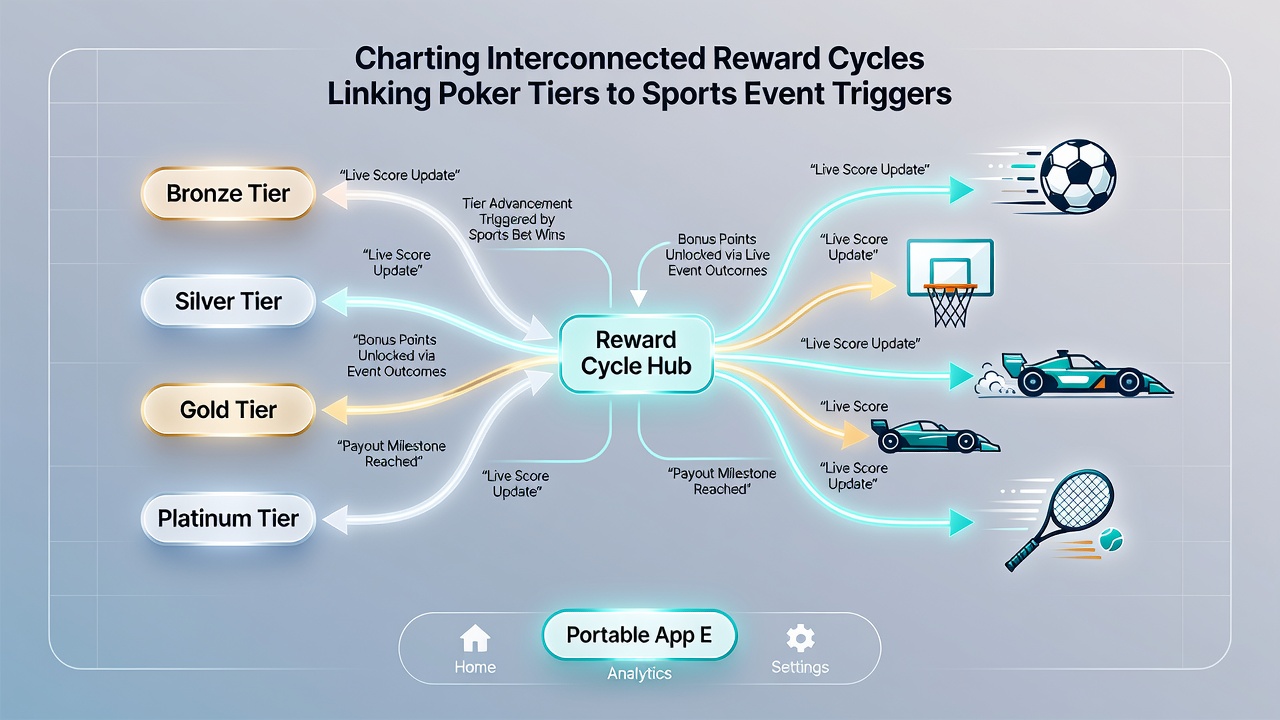 Visualisierung von Belohnungszyklen zwischen Poker und Sportevents in portablen Apps