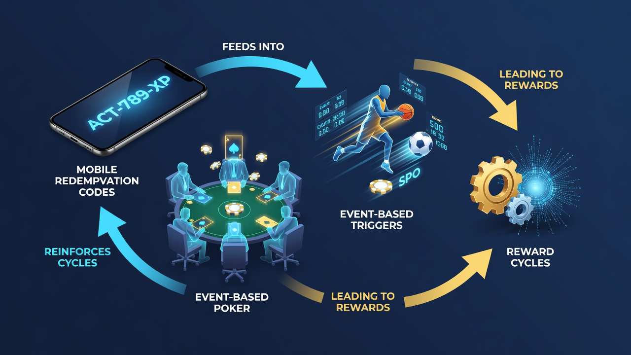 Visualisierung von Belohnungszyklen mit Fokus auf Poker-Events und Sport-Withdrawals
