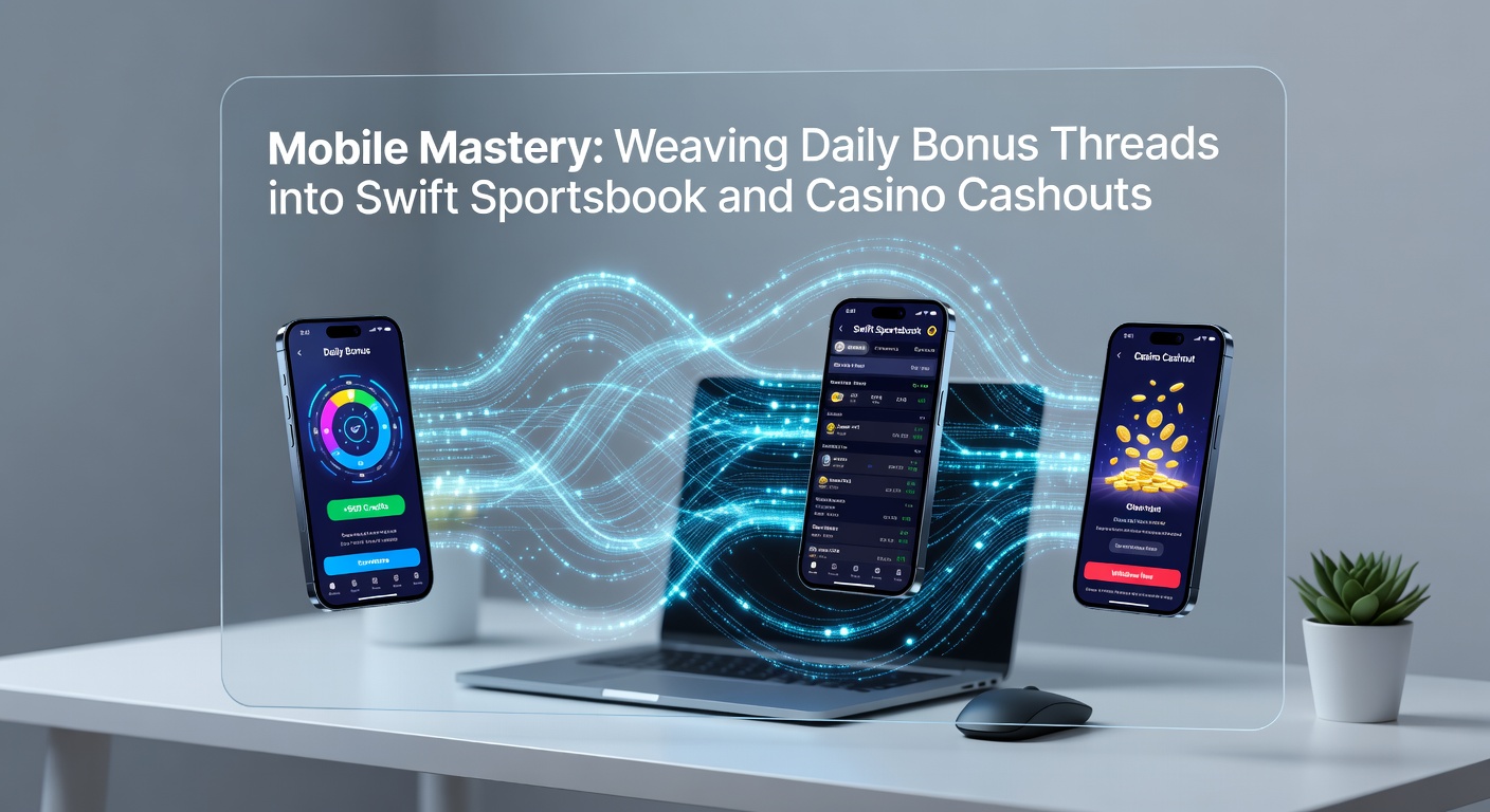 Detaillierte Ansicht einer mobilen Sportwetten-App mit Bonus-Tracker und Cashout-Button, der tägliche Threads visualisiert